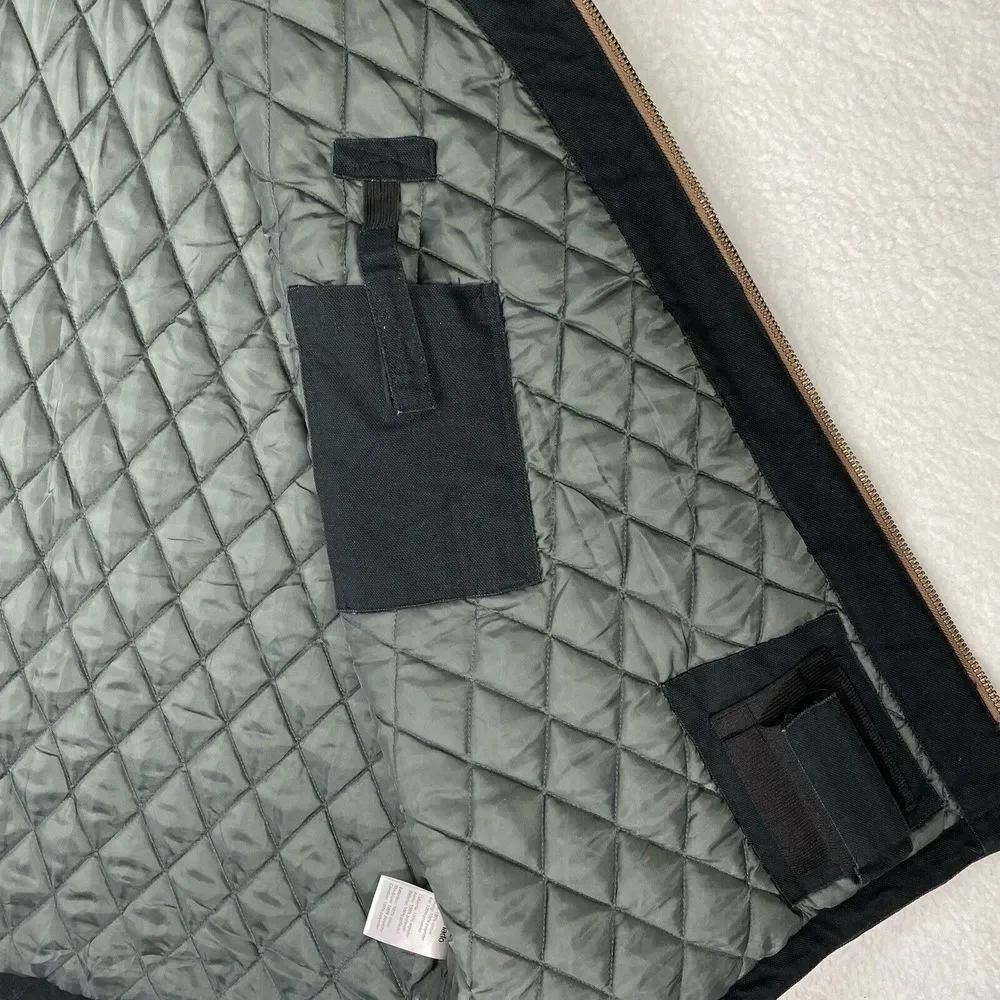 Venado Vest Mens Size 5XL Black Concealed Carry Canvas Quilt Lined Outdoors Work